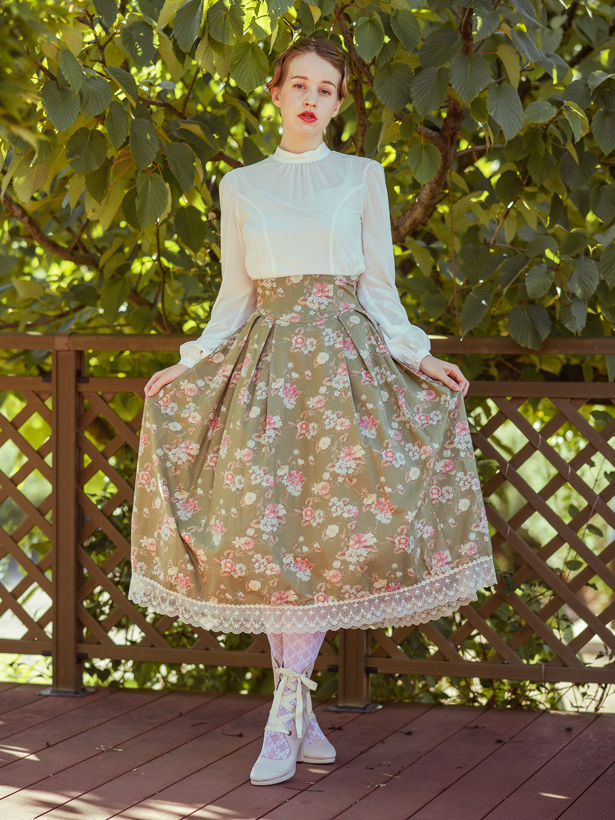 カントリーハイウエストスカート Victorian maiden