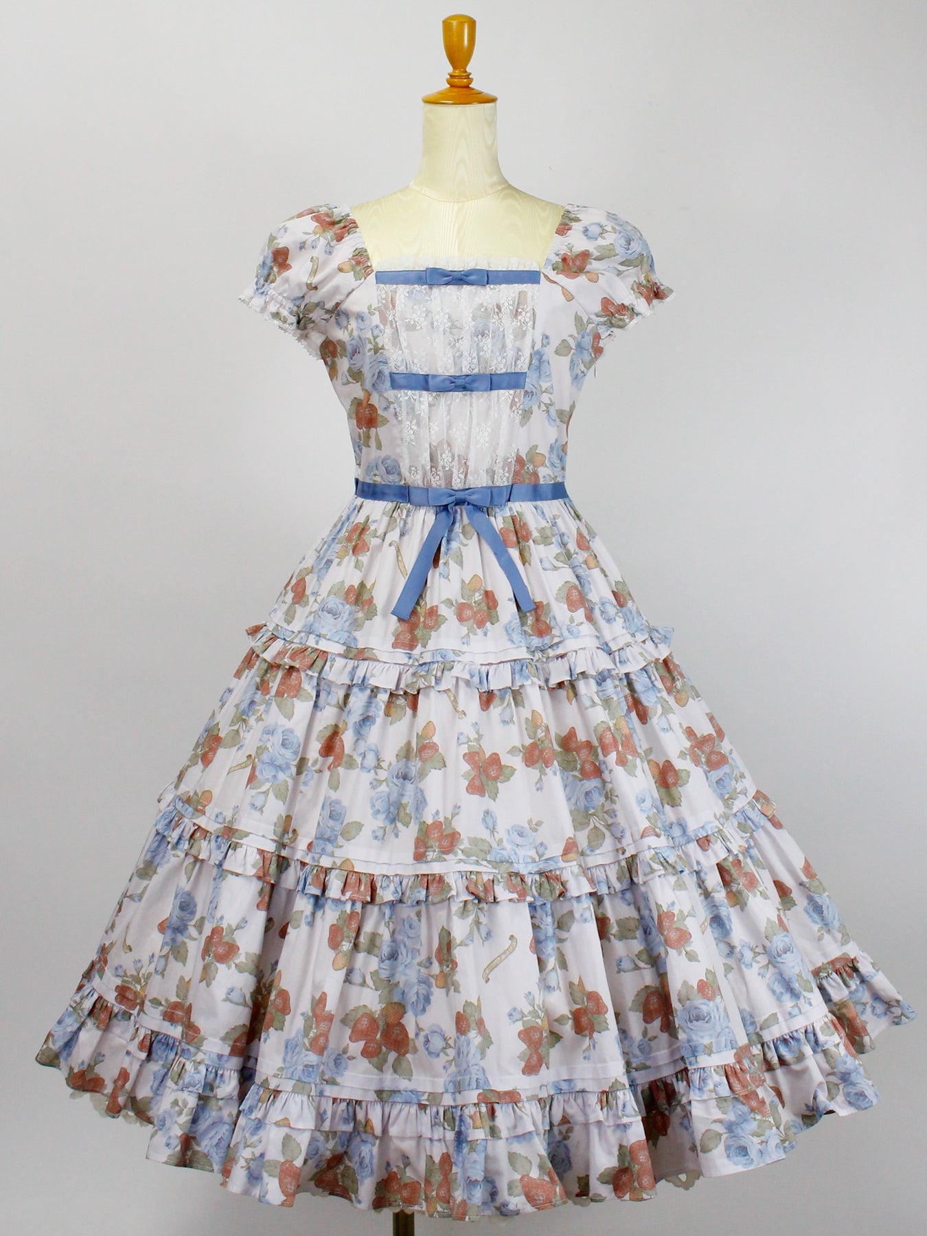 イングリッシュベリーリボンティアードロングドレス - Victorian maiden