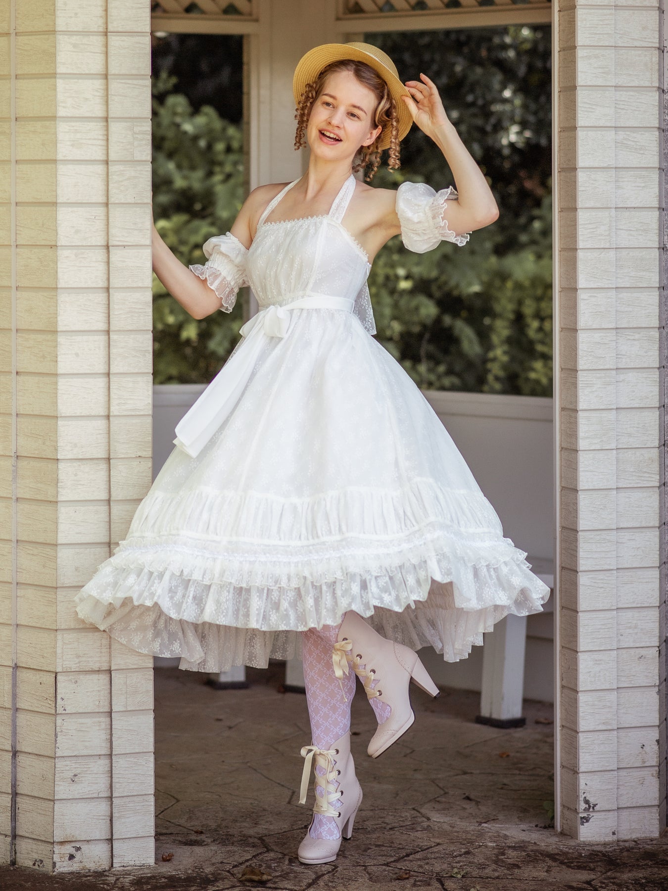 エレガントレーシーホルターネックドレス - Victorian maiden